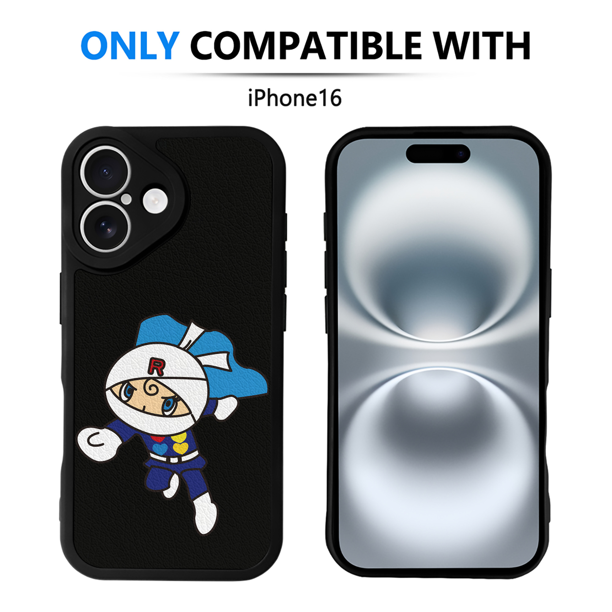 （画像用） アンパンマン Anpanman 【iPhone 16シリーズ対応】シリコンスマホケース（レザー調） 材質：シリコン